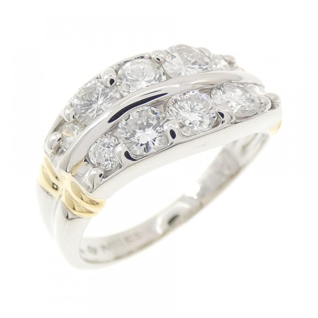 PT850/K18YG ダイヤモンド リング 1.04CT