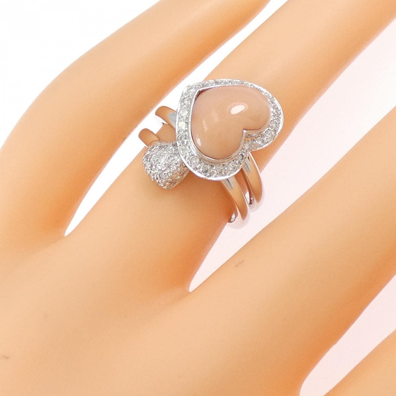 ポンテヴェキオ ハート サンゴ リング