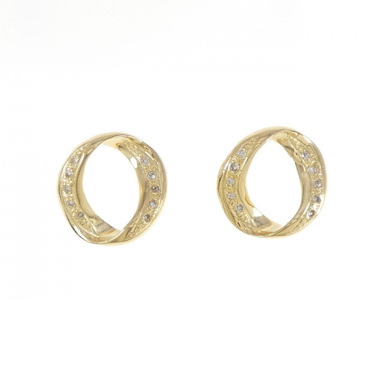 K18YG ダイヤモンド ピアス 0.12CT