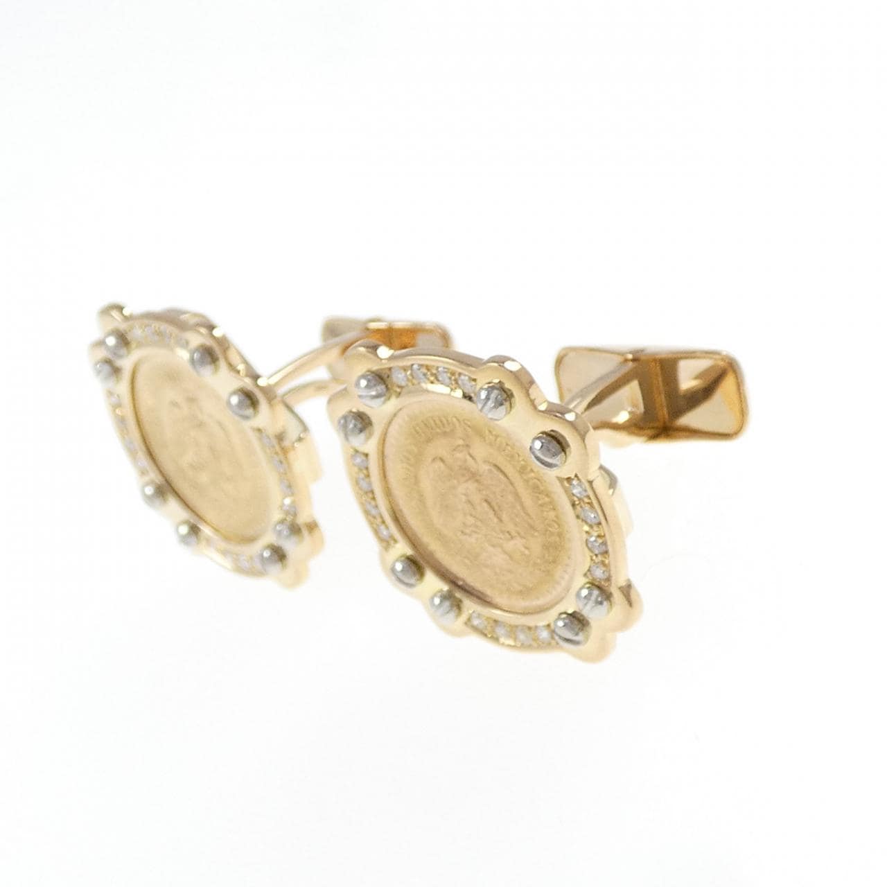 K18YG/K18WG ダイヤモンド カフス 0.30CT