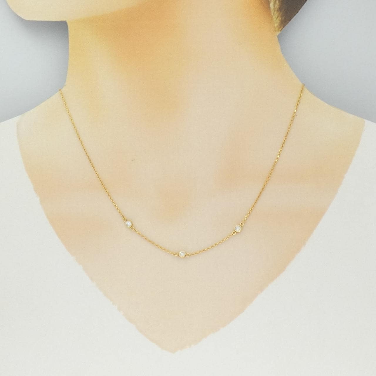 K18YG ダイヤモンド ネックレス 0.24CT
