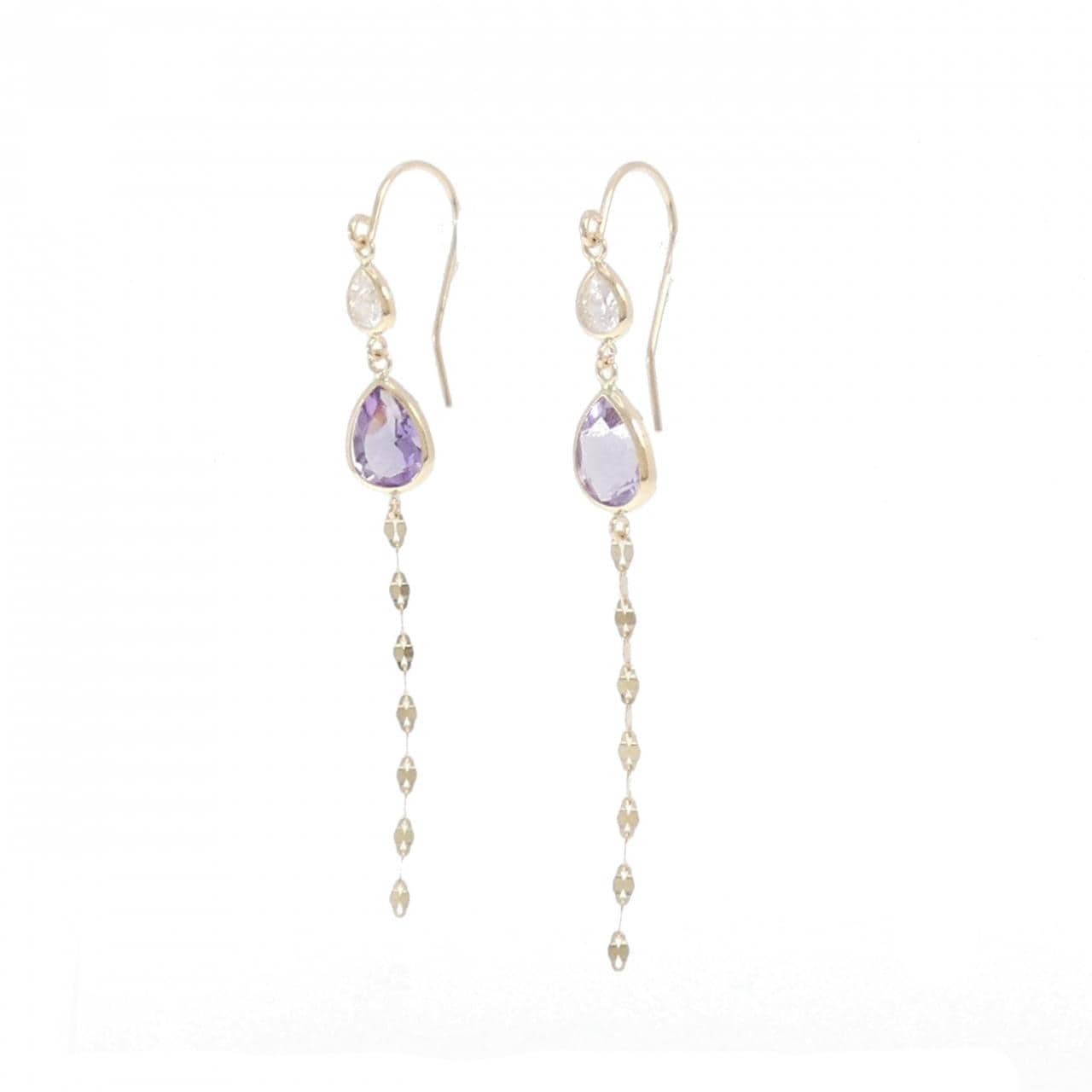 K10YG アメジスト ピアス