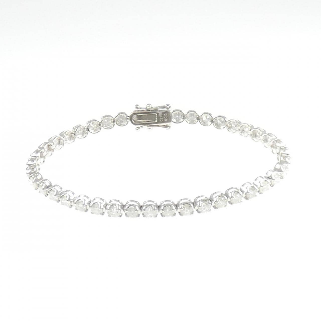 K18WG ダイヤモンド ブレスレット 5.00CT