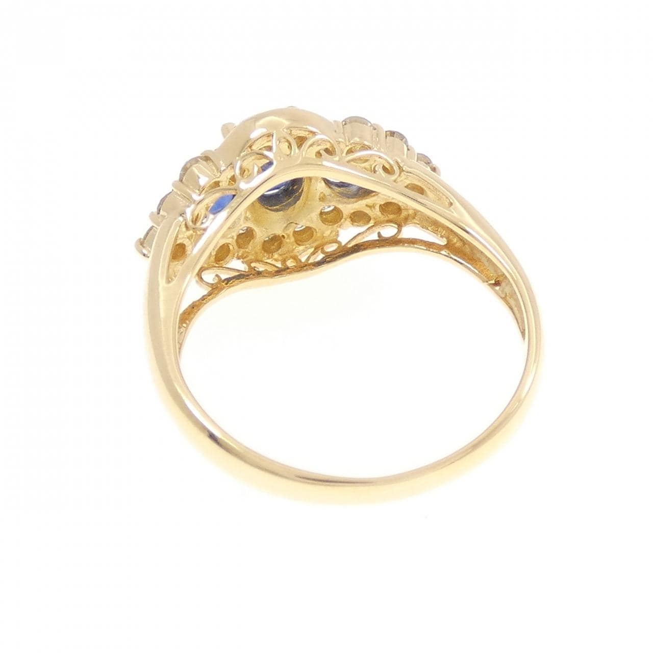 K18YG サファイヤ リング 0.85CT