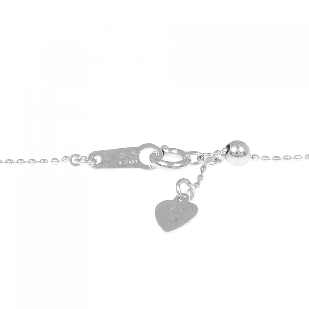 K18WG クロス ダイヤモンド ネックレス 0.10CT