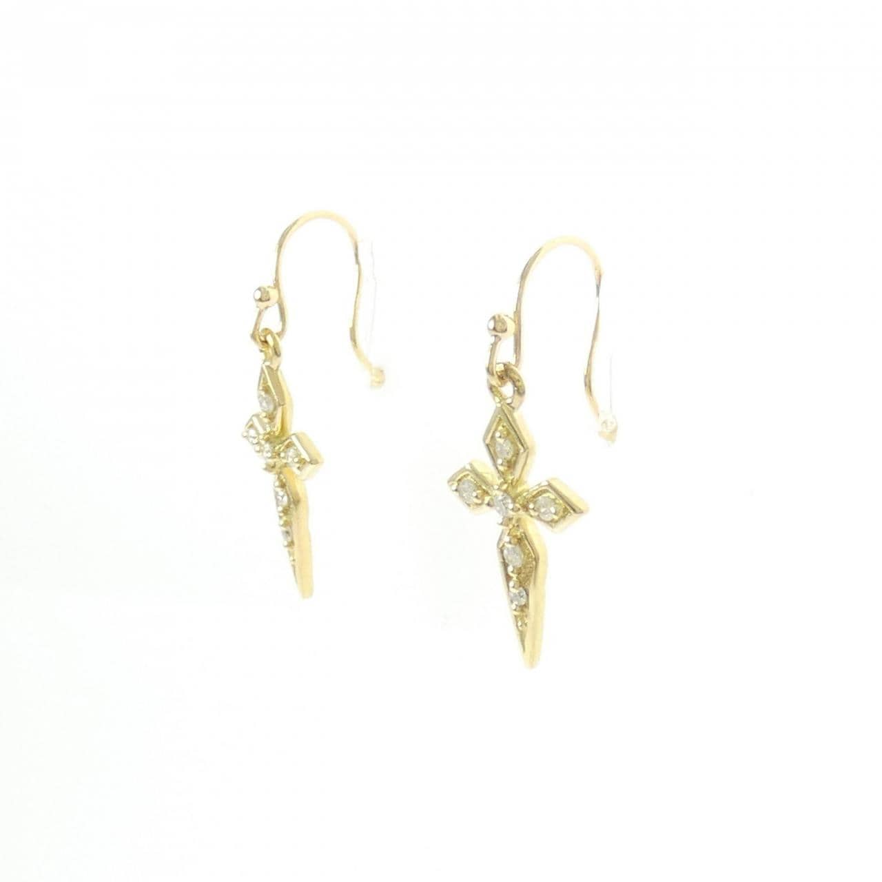 K18YG ダイヤモンド ピアス 0.12CT