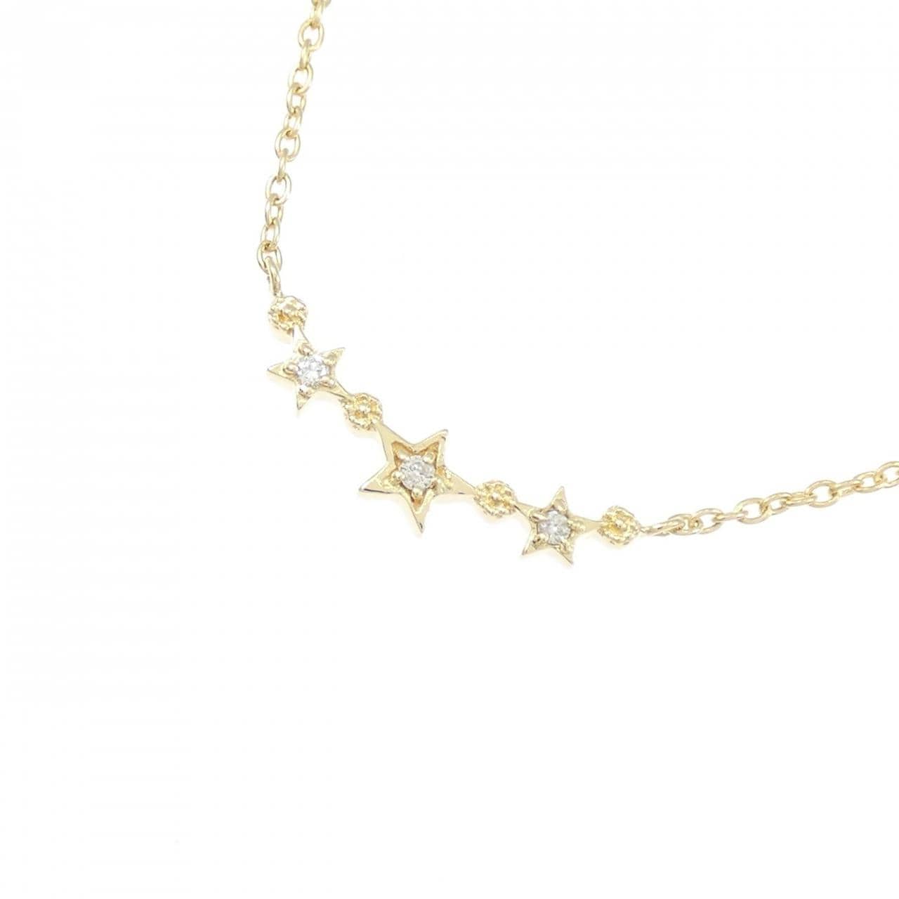 K18YG スター ダイヤモンド ネックレス 0.01CT