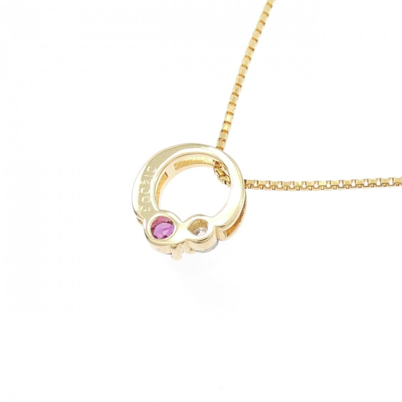 K18YG ルビー ネックレス 0.12CT