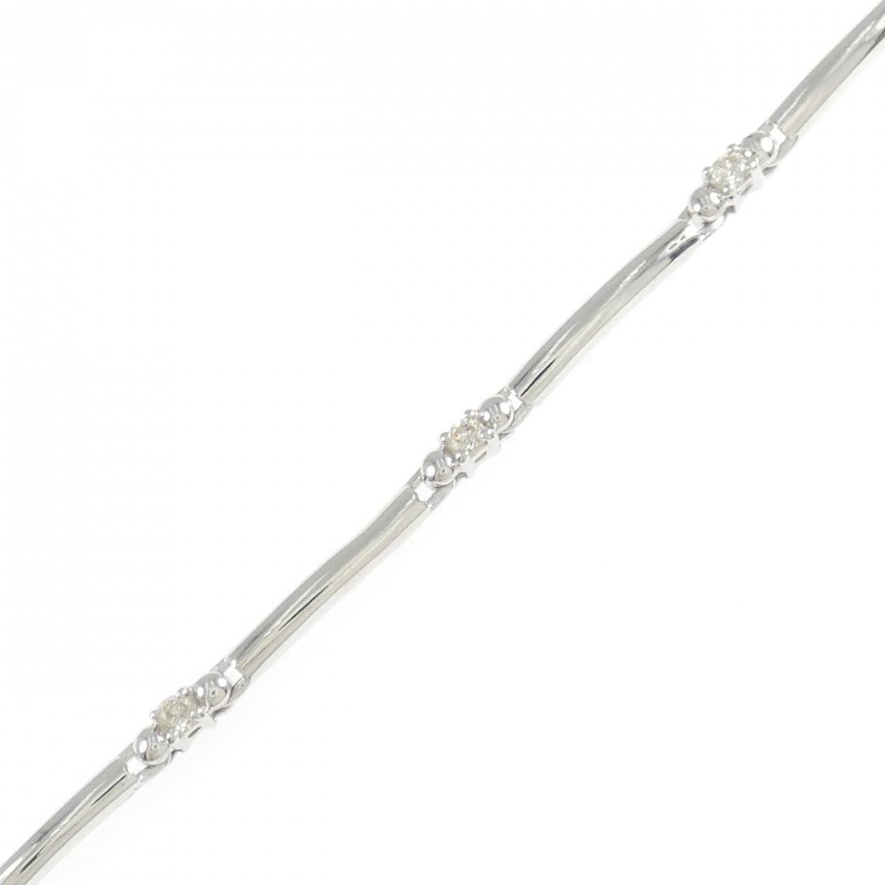 K18WG ダイヤモンド ブレスレット 0.21CT
