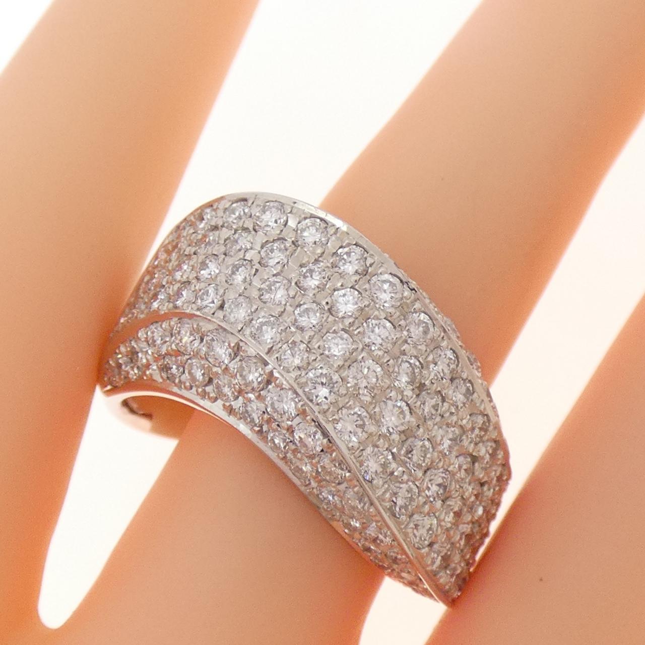 K18WG パヴェ ダイヤモンド リング 2.50CT