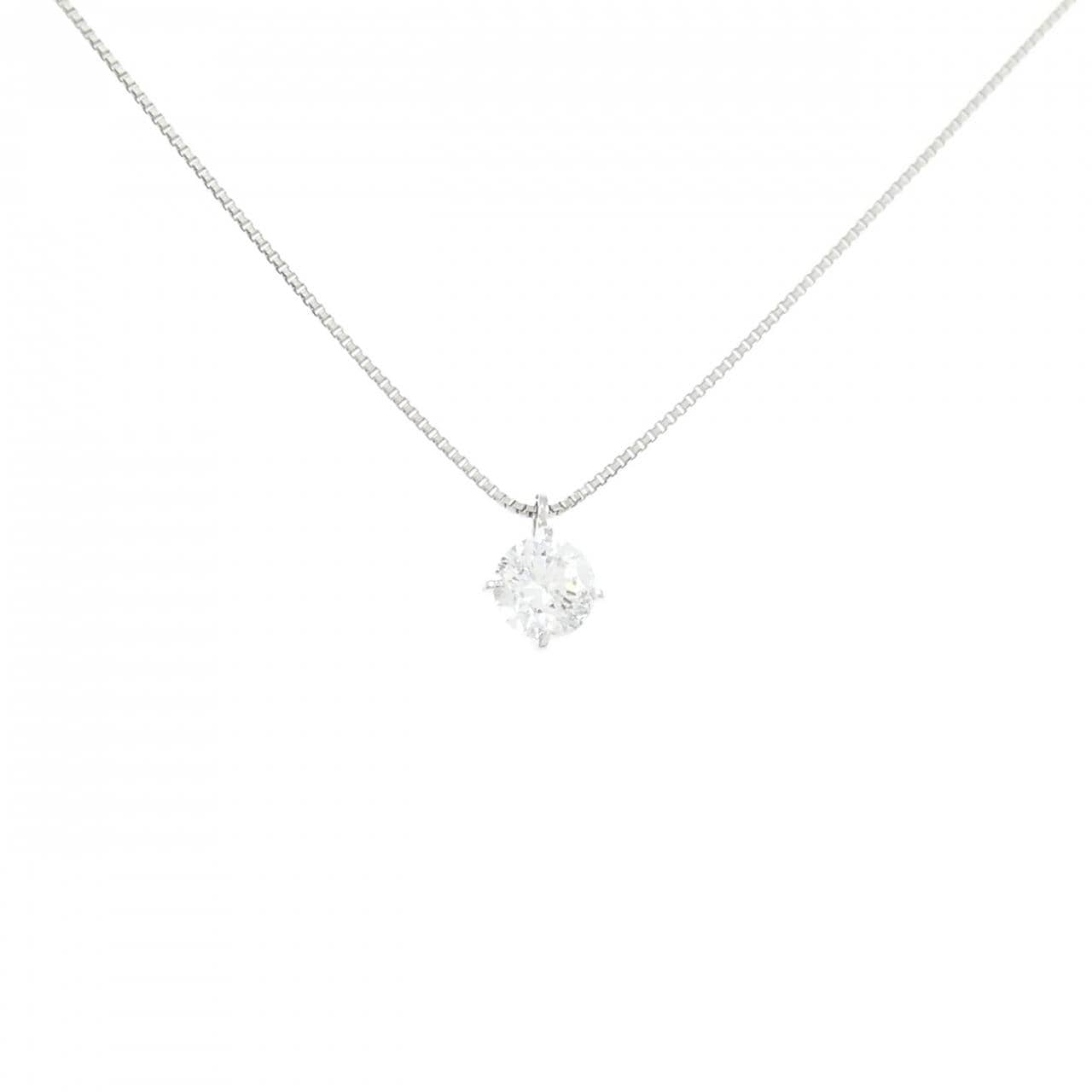 PT900/PT850 ソリティア ダイヤモンド ネックレス 0.324CT
