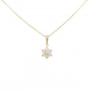 K18YG フラワー ダイヤモンド ネックレス 0.46CT