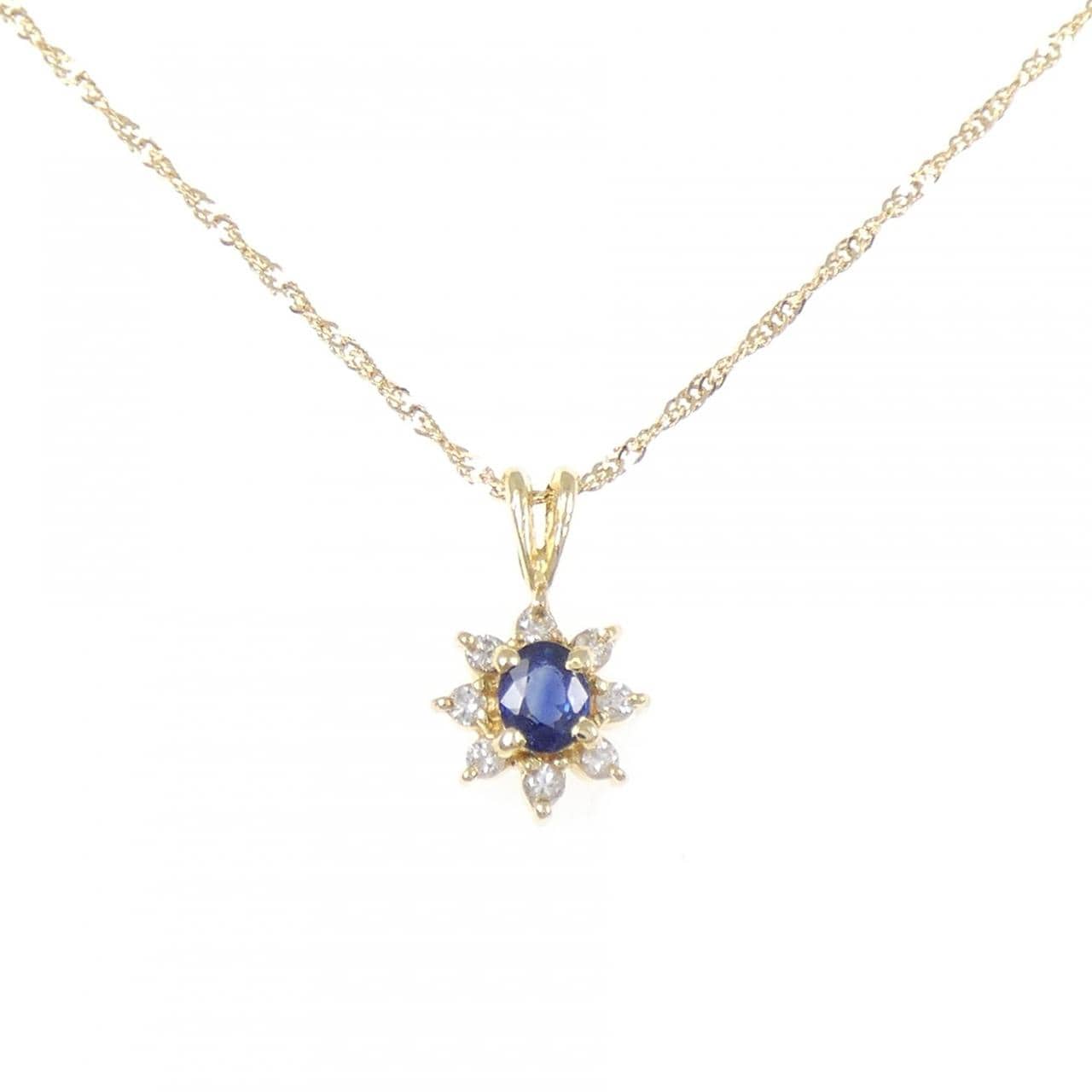 K18YG サファイヤ ネックレス