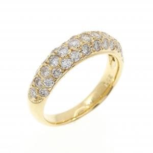 K18YG パヴェ ダイヤモンド リング 1.02CT