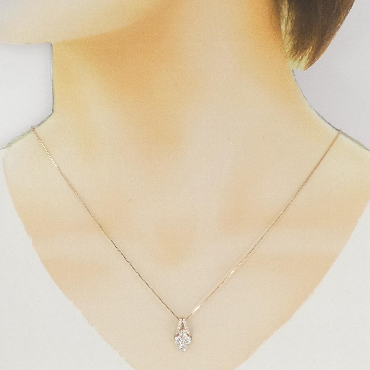 K18PG ダイヤモンド ネックレス 0.84CT