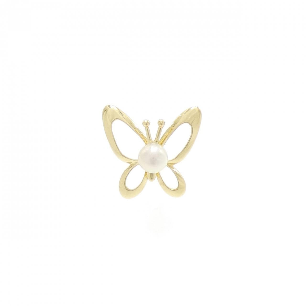 MIKIMOTO Butterfly Akoya Pearl Brooch 5.4mm