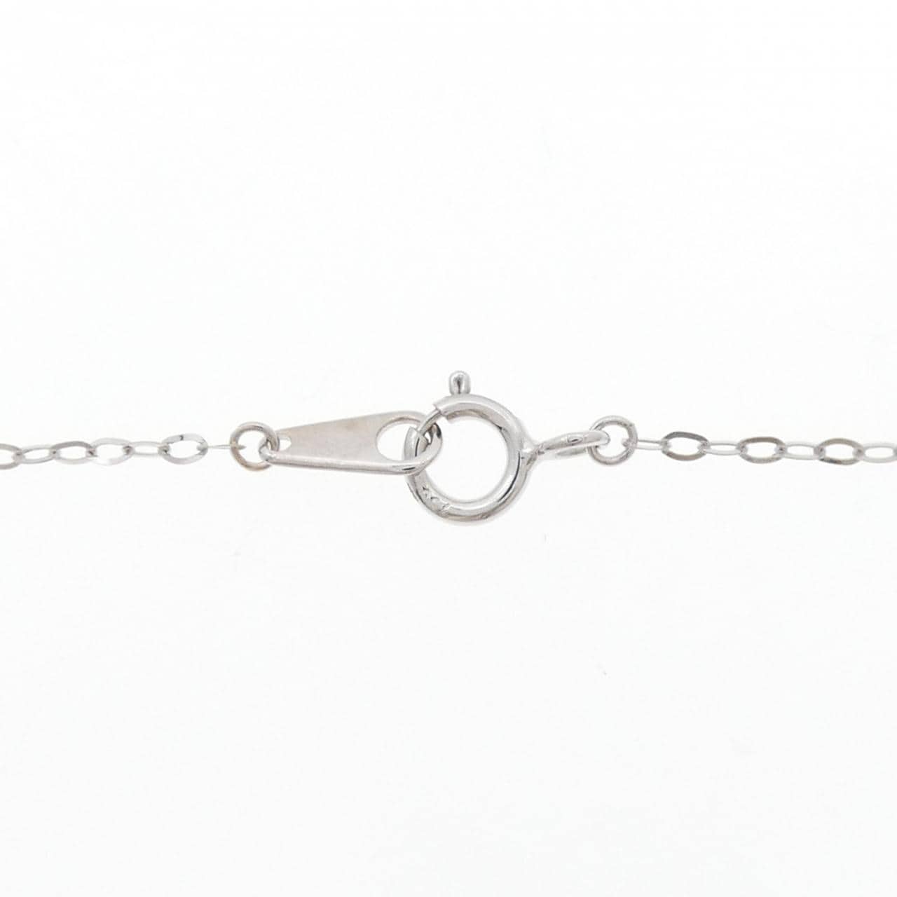 K18WG ホースシュー ダイヤモンド ネックレス 0.20CT