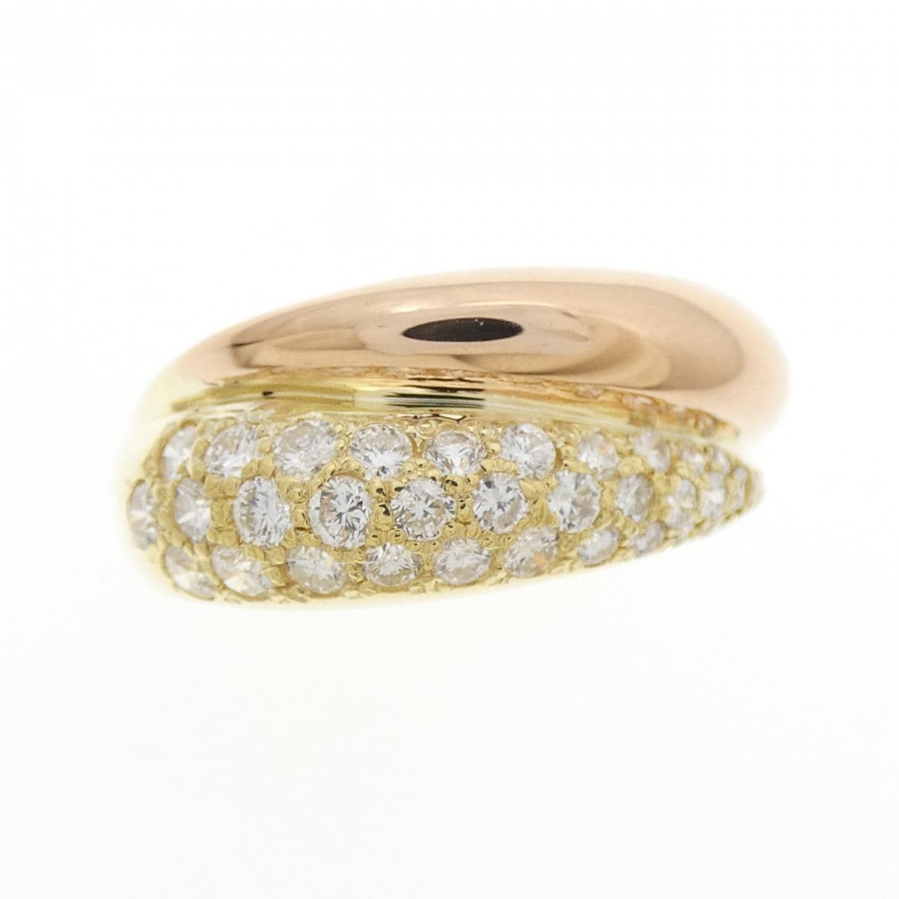 K18YG/K18PG パヴェ ダイヤモンド リング 0.70CT