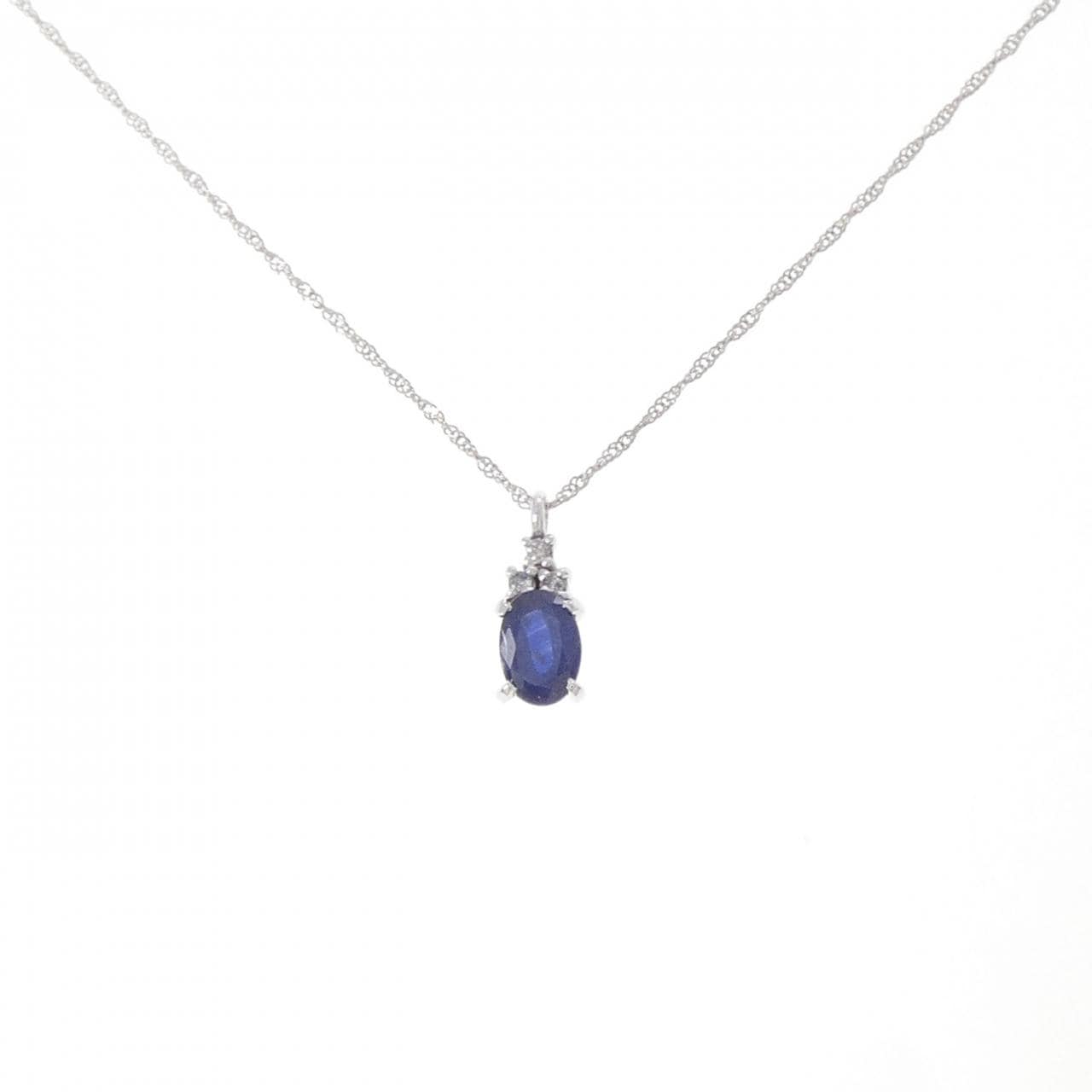 K18WG サファイヤ ネックレス 0.5CT