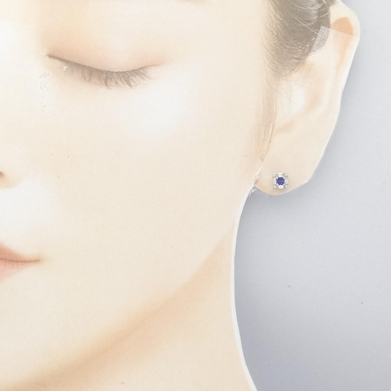【新品】PT900 サファイヤ ピアス 0.27CT