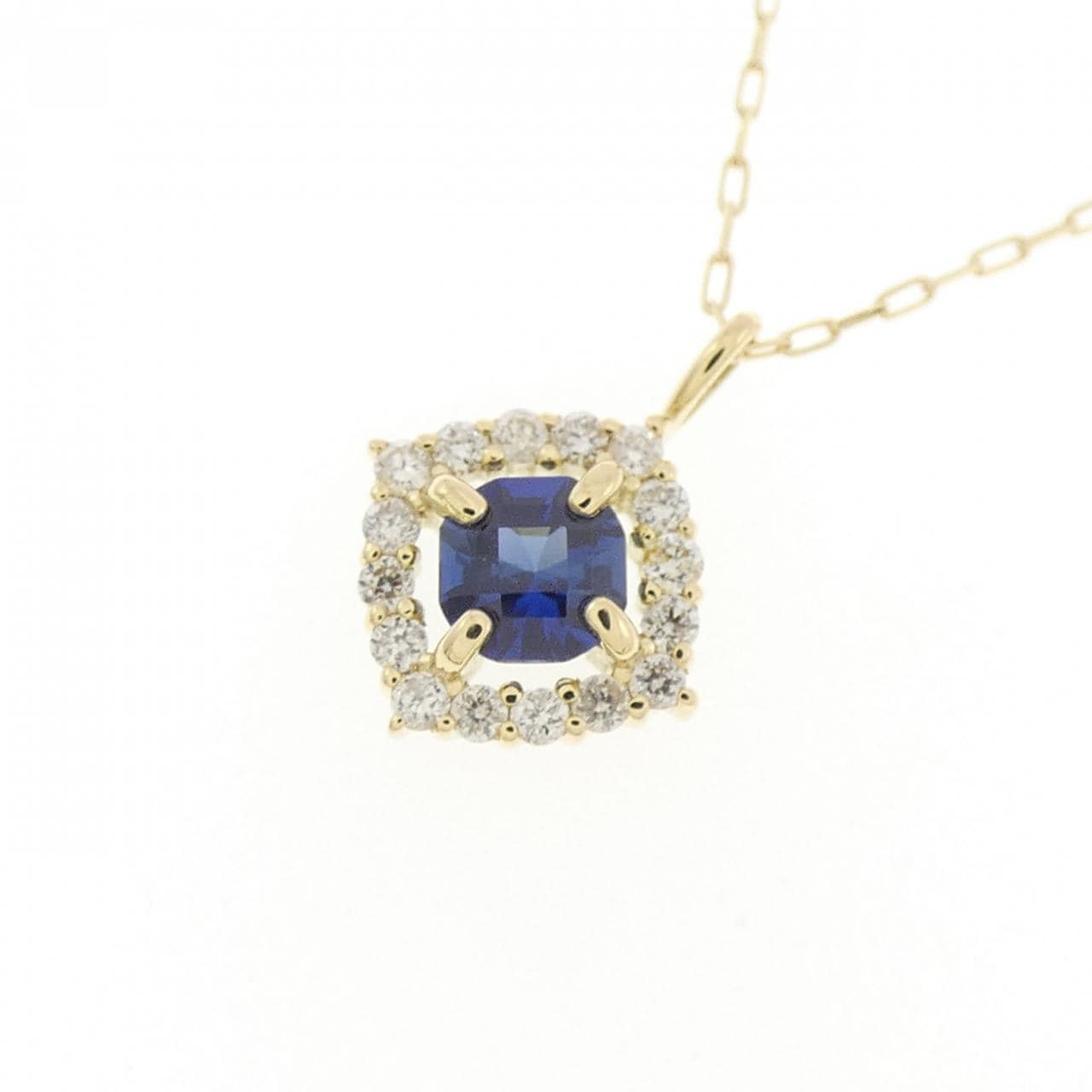 【新品】K18YG サファイヤ ネックレス 0.15CT