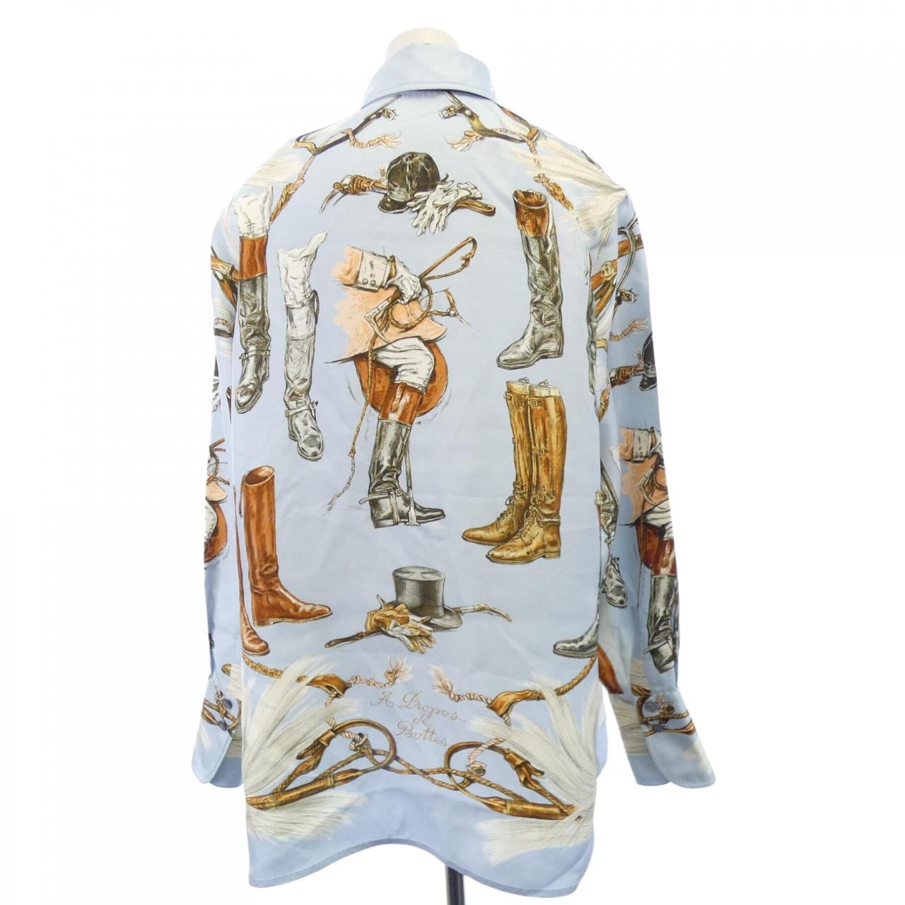 【ヴィンテージ】エルメス HERMES A PROPOS DE BOTTES ツイルレーヌ. シャツ