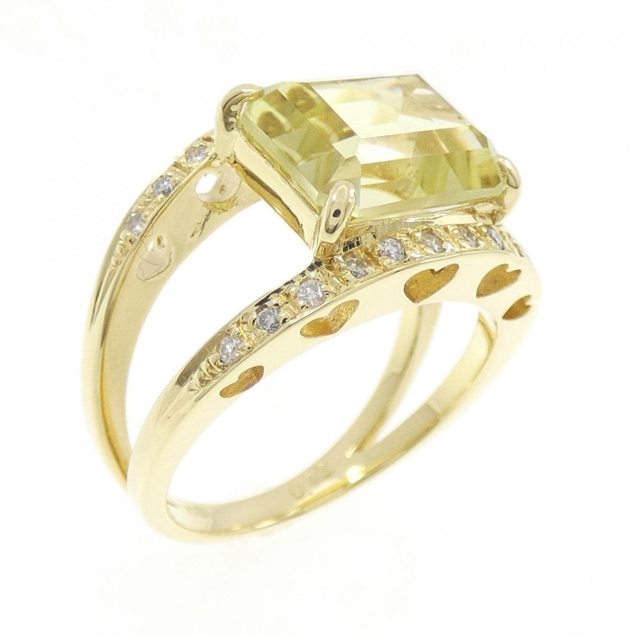 K18YG クオーツ リング