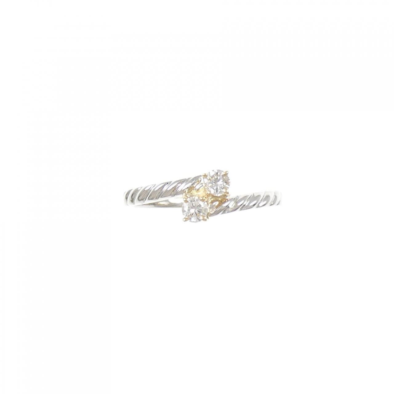 PT900/K18YG ダイヤモンド リング 0.20CT