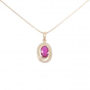 18KPG/K18PG ルビー ネックレス 1.02CT
