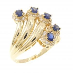 K18YG サファイヤ リング 1.06CT