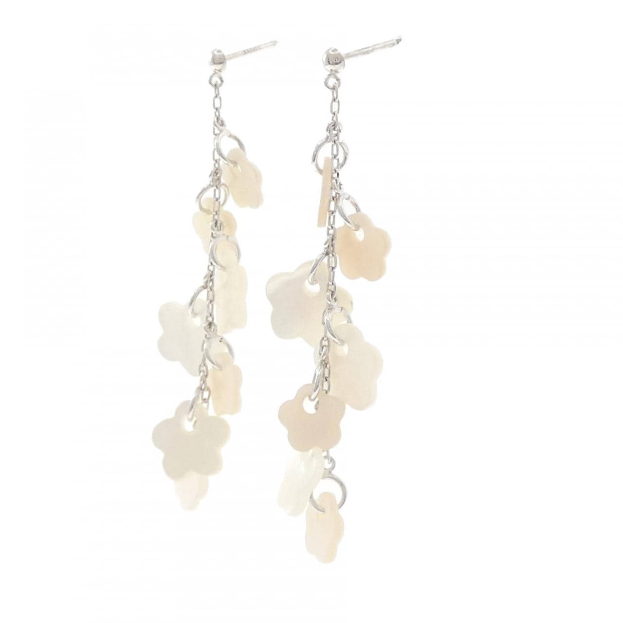 K18WG マザーオブパール ピアス