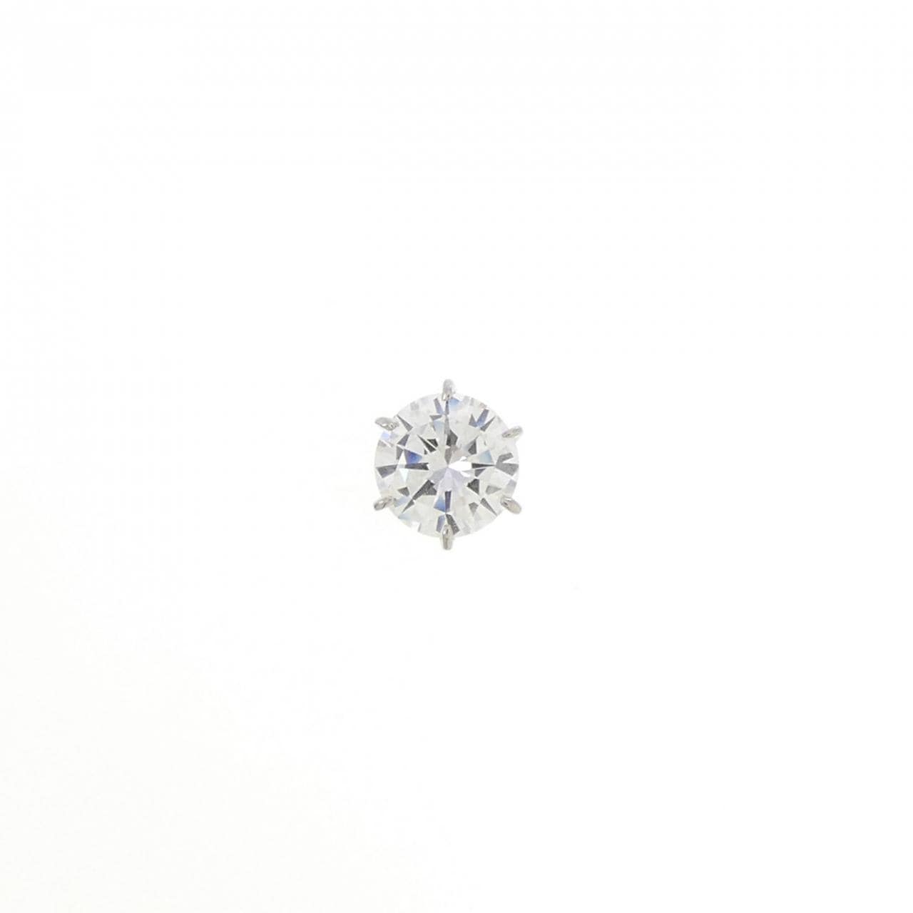 PT900 ダイヤモンド ピアス 0.385CT E VVS2 Good 片耳