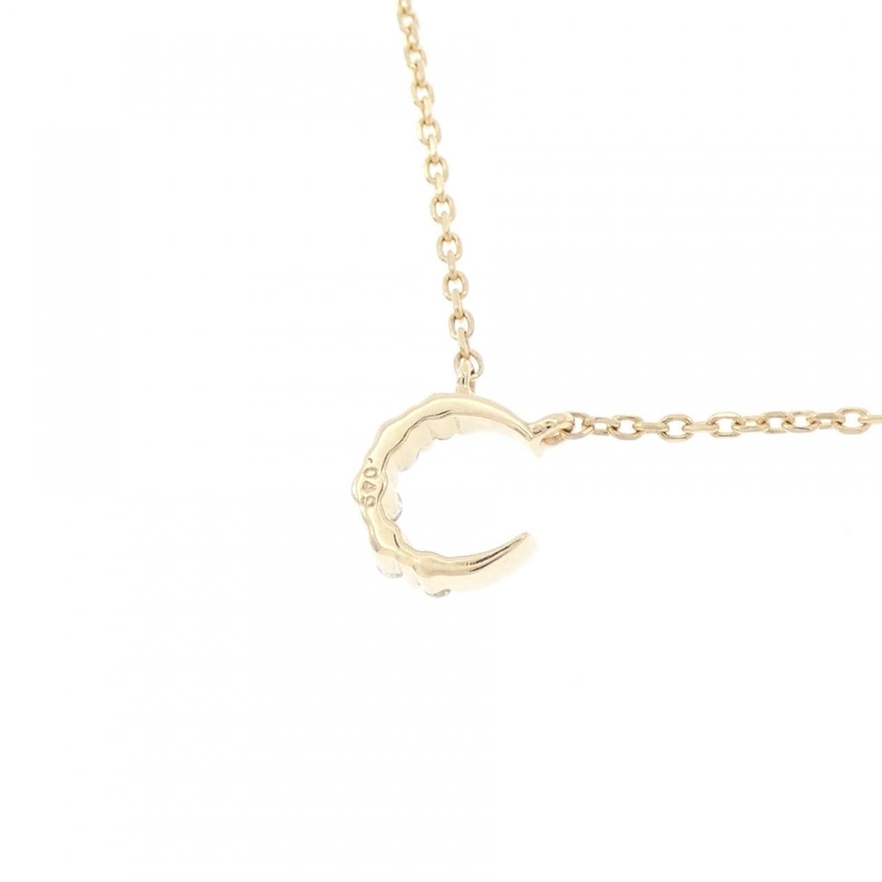 アガット ムーン ダイヤモンド ネックレス 0.049CT