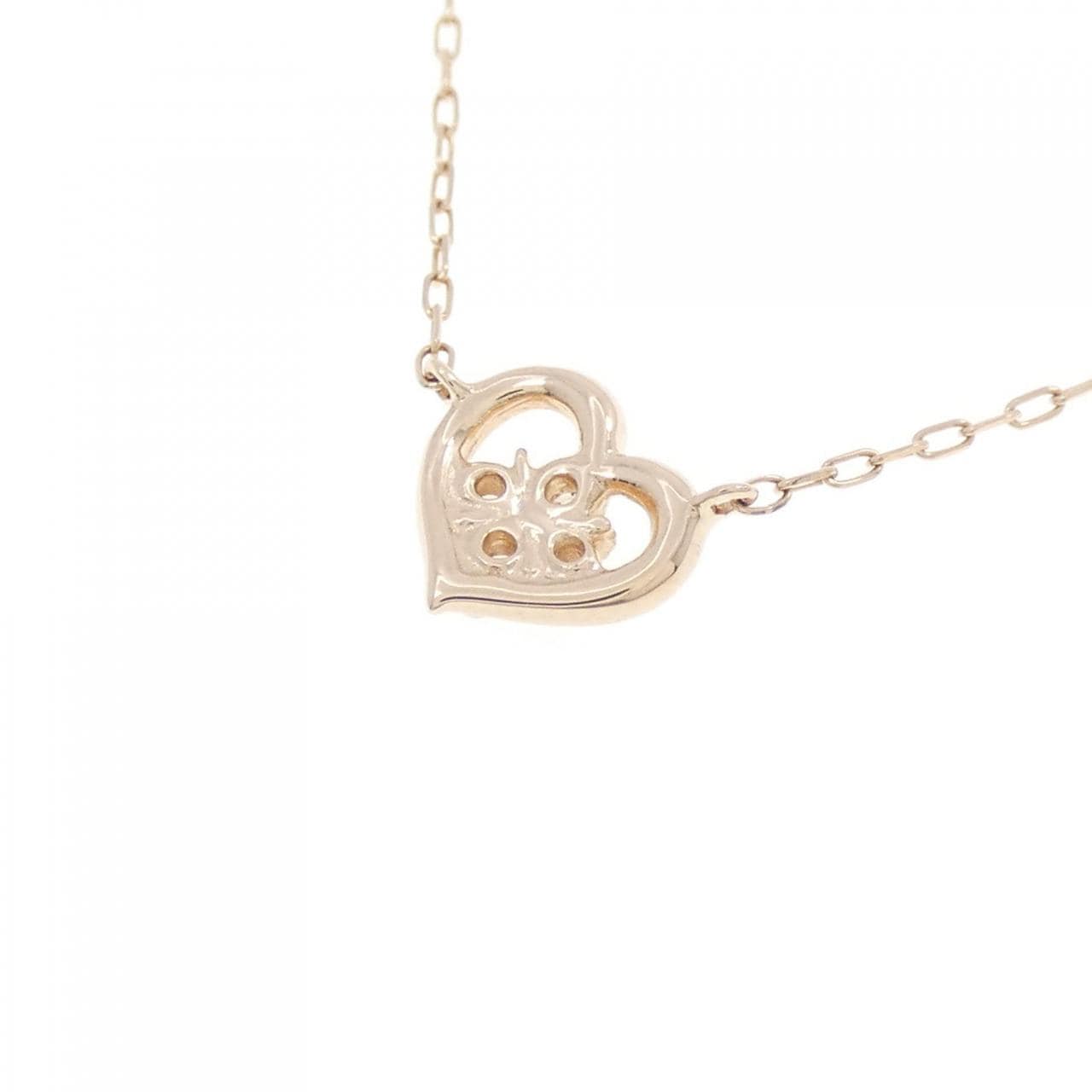 4゜C Heart x Flower Diamond Necklace