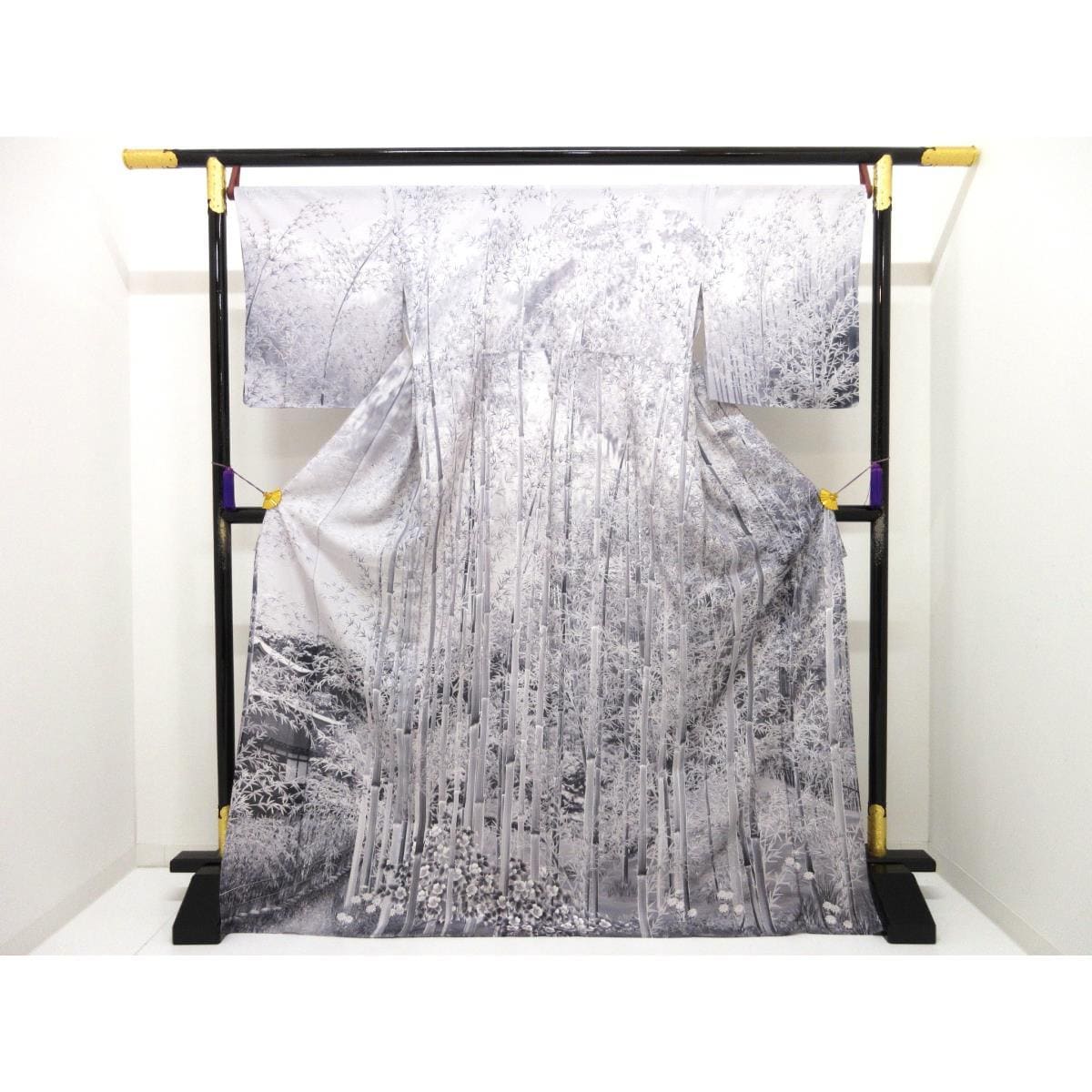 【未使用品】単衣　駒絽訪問着　友禅加工