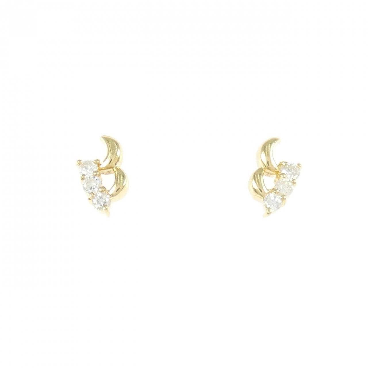 K18YG ダイヤモンド ピアス 0.14CT