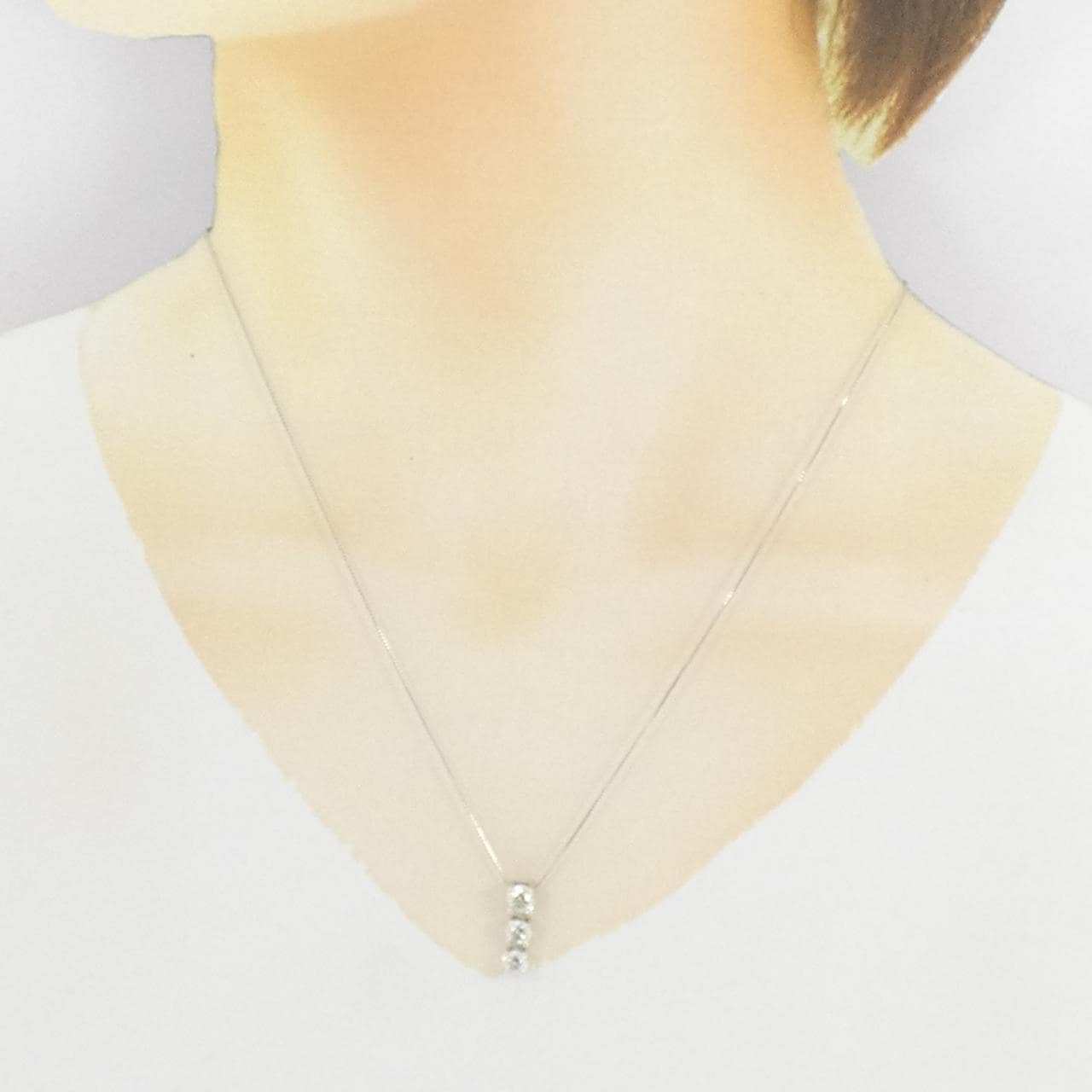 K18WG ダイヤモンド ネックレス 1.000CT