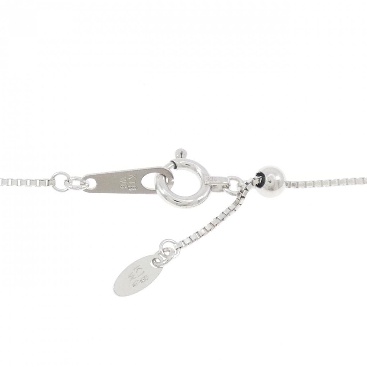 K18WG クロス パライバトルマリン ネックレス 0.15CT