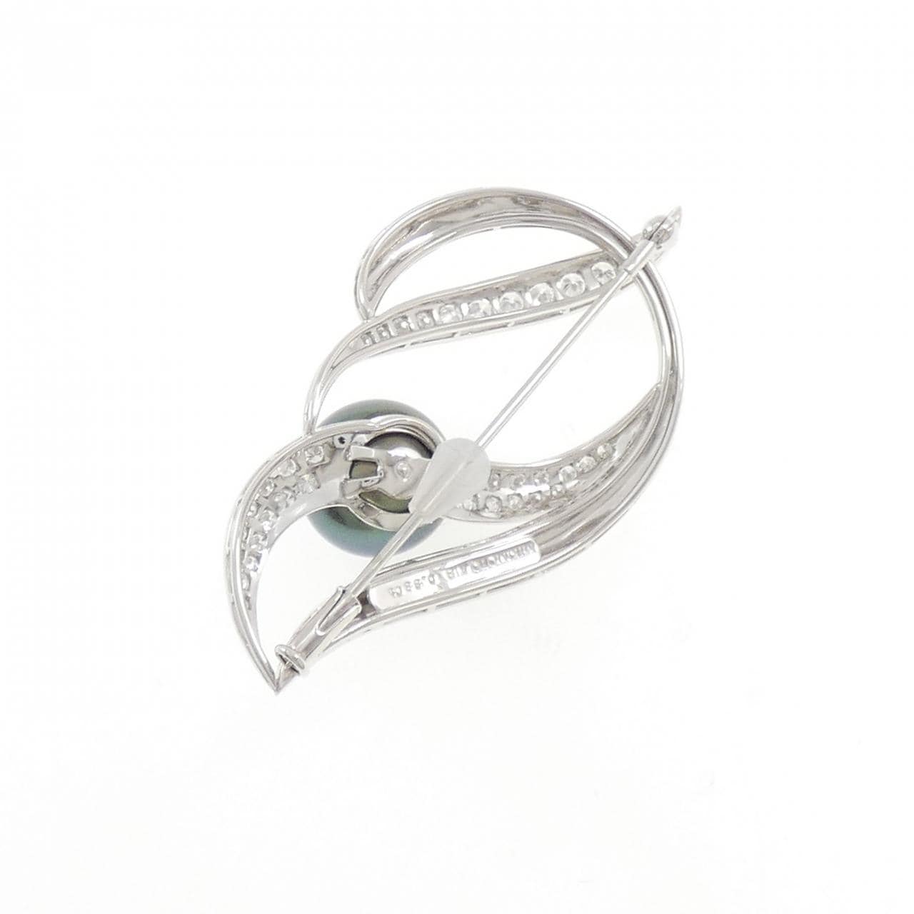 ミキモト 黒蝶パール ブローチ 12.2mm