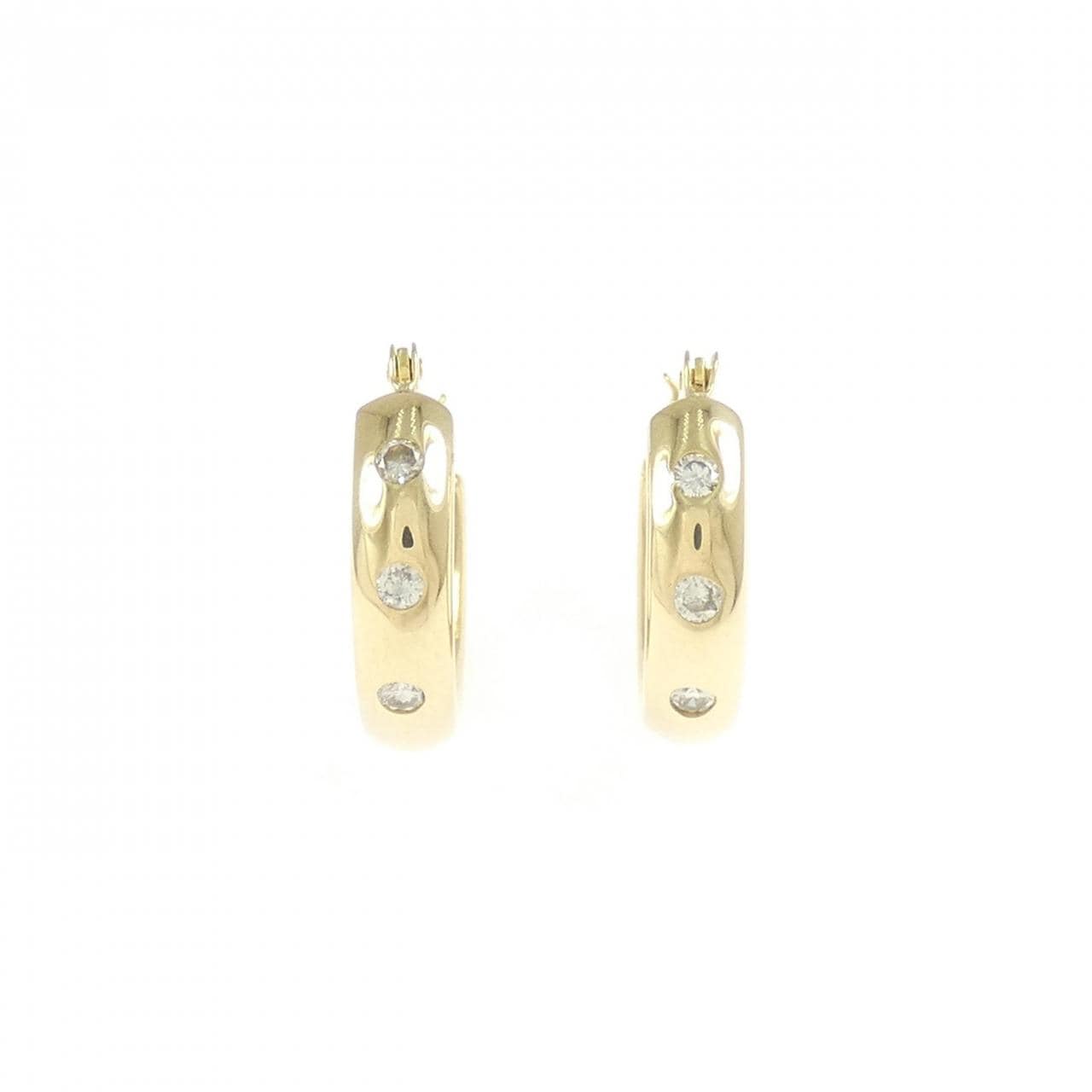 K18YG钻石耳环0.10CT
