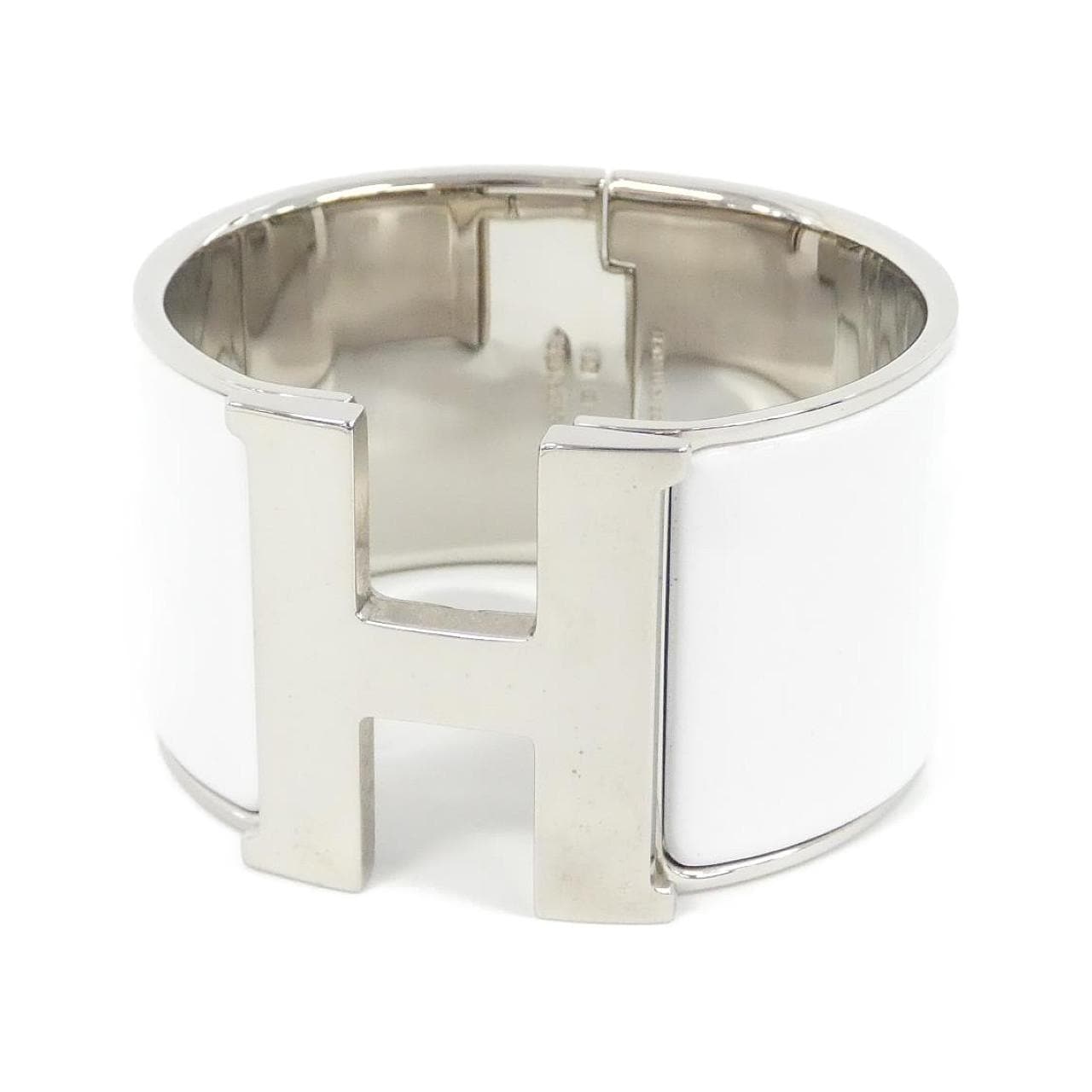 HERMES Click Crack Ash Extra Large Bracelet