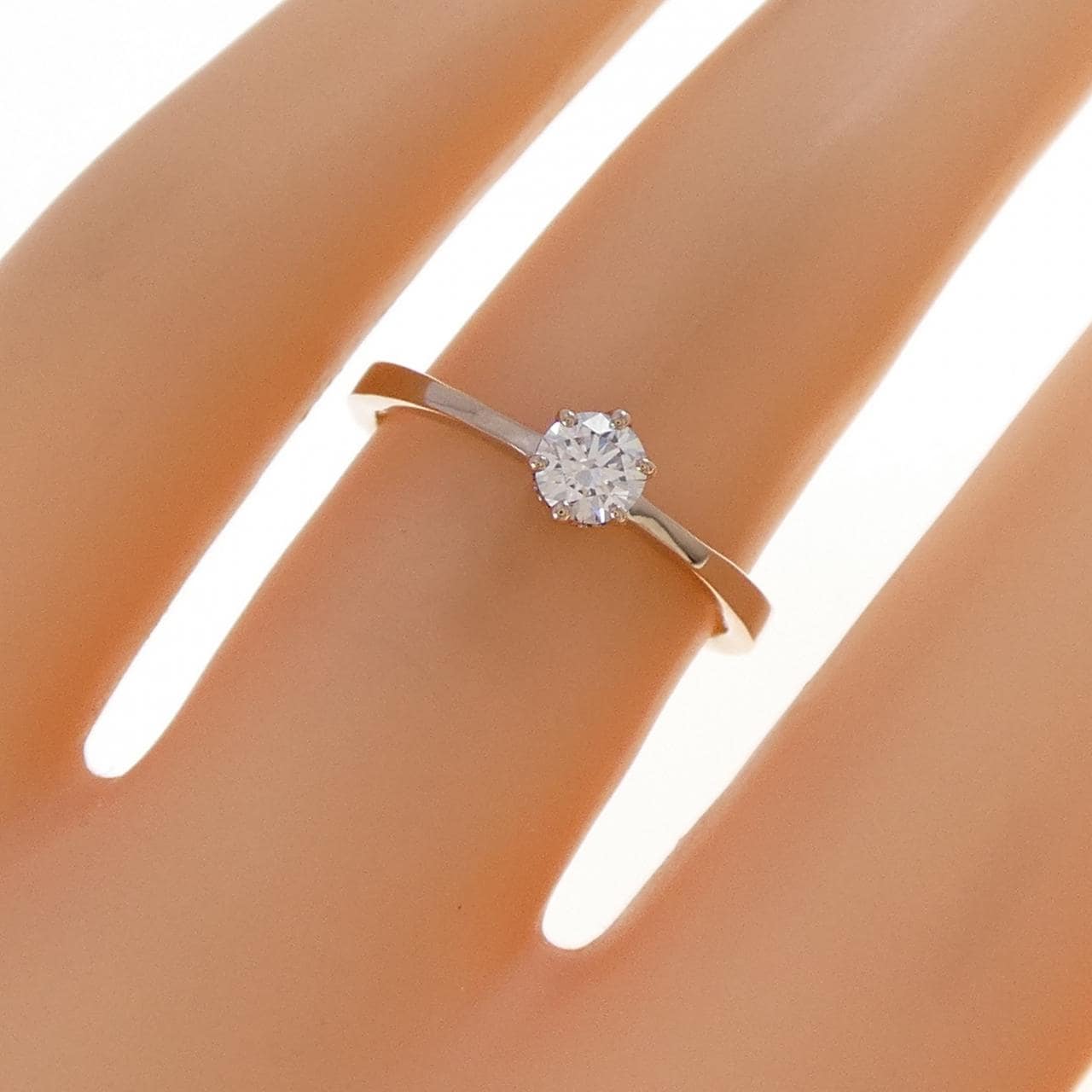 K18PG ダイヤモンド リング 0.209CT D SI1 3EXT H＆C