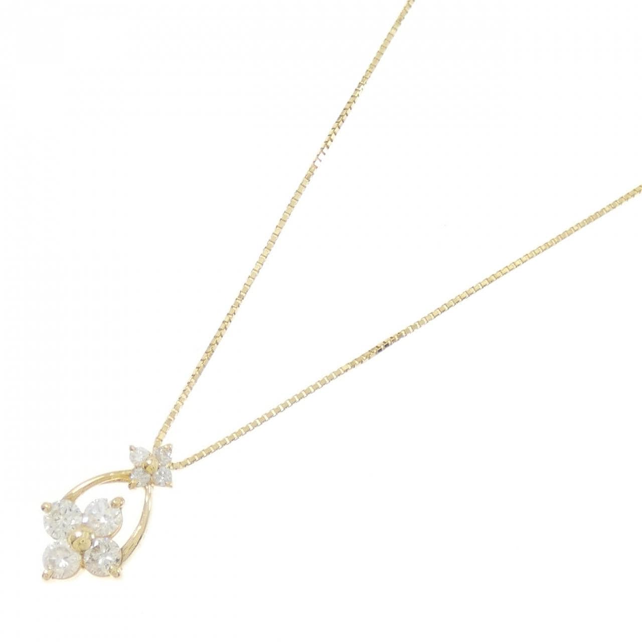 K18YG 花朵钻石项链 0.50CT