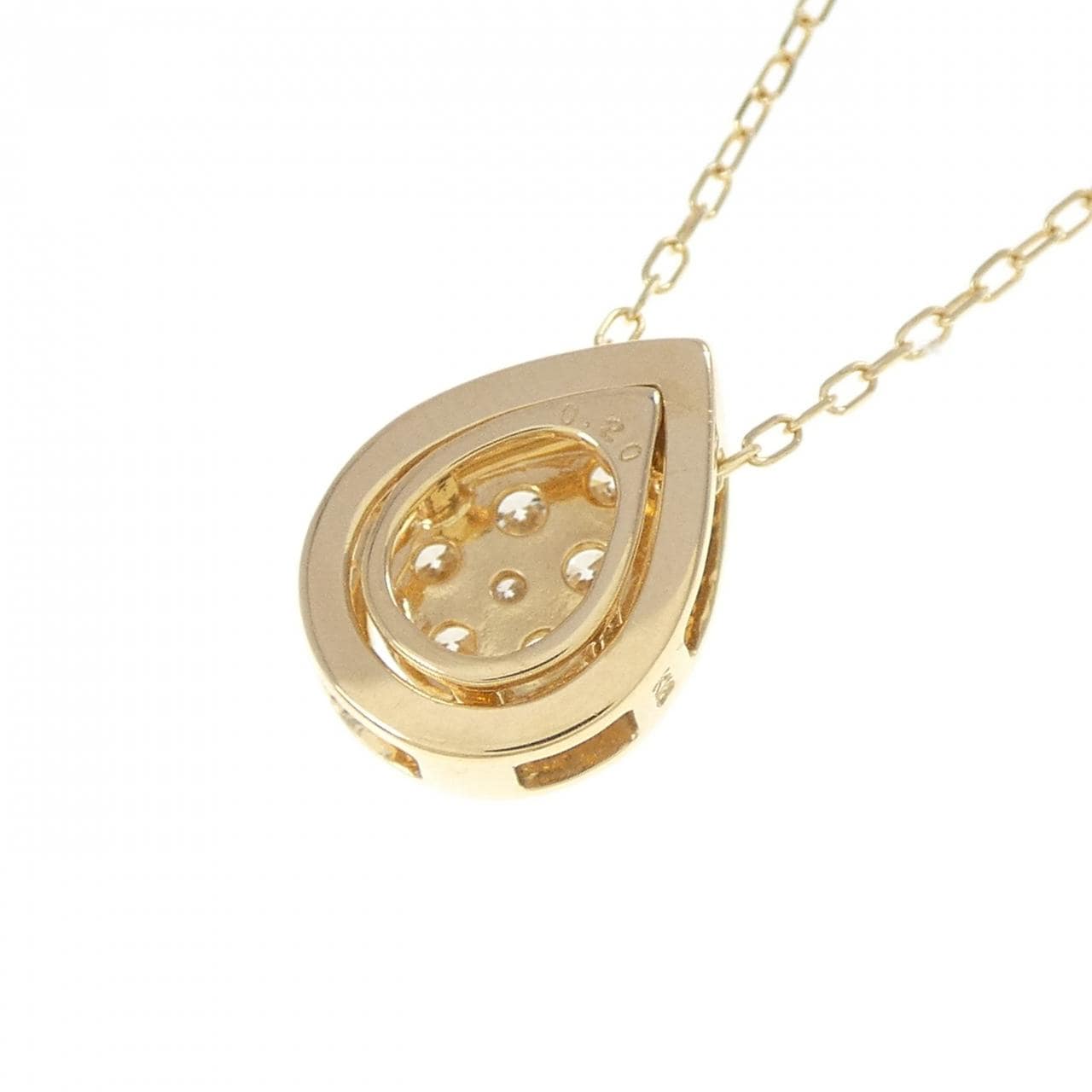 K18YG 2WAY ダイヤモンド ネックレス 0.20CT
