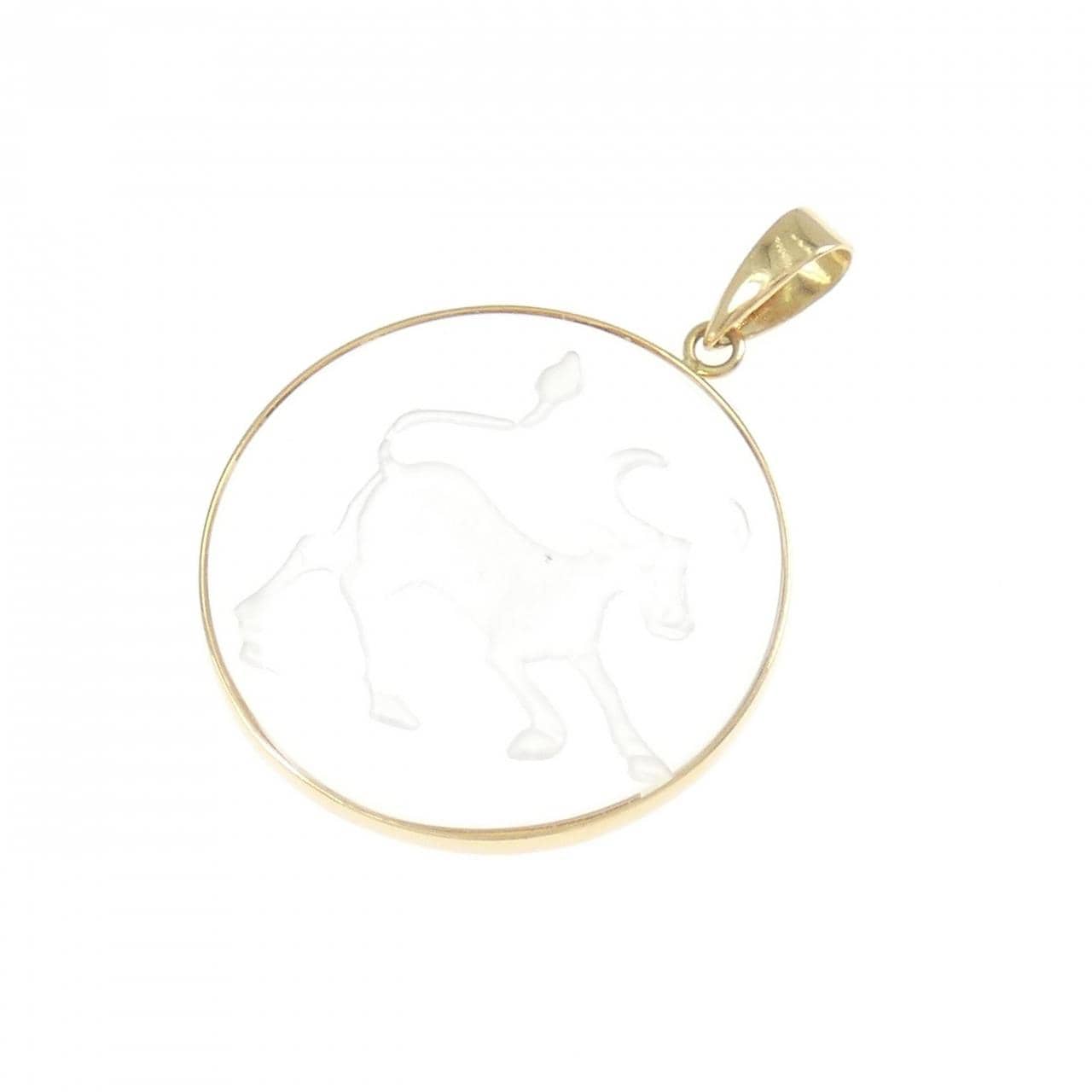 K18YG 合成石英吊坠