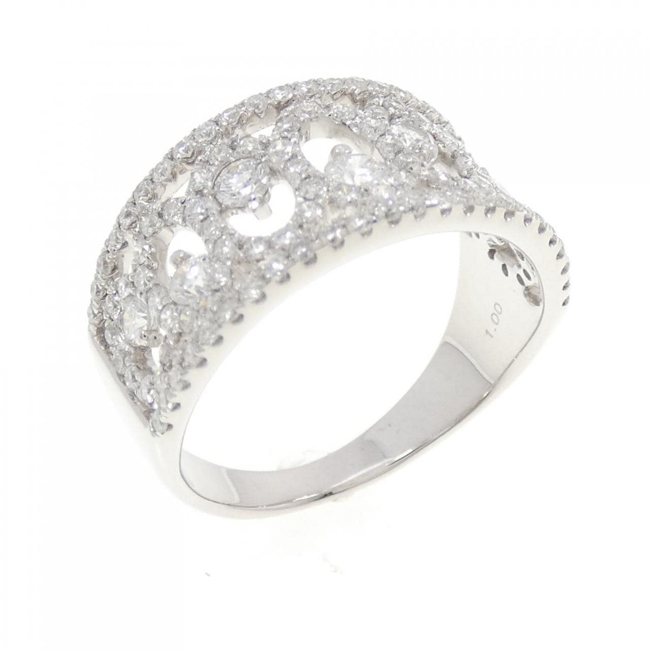 K18WG ダイヤモンド リング 1.00CT