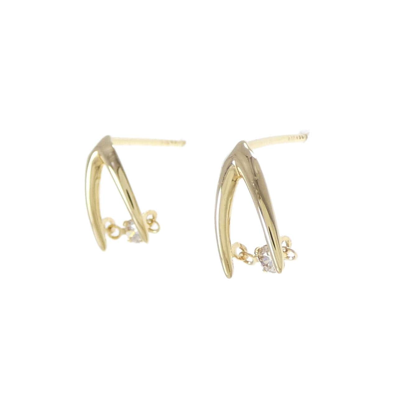 K18YG ダイヤモンド ピアス 0.10CT