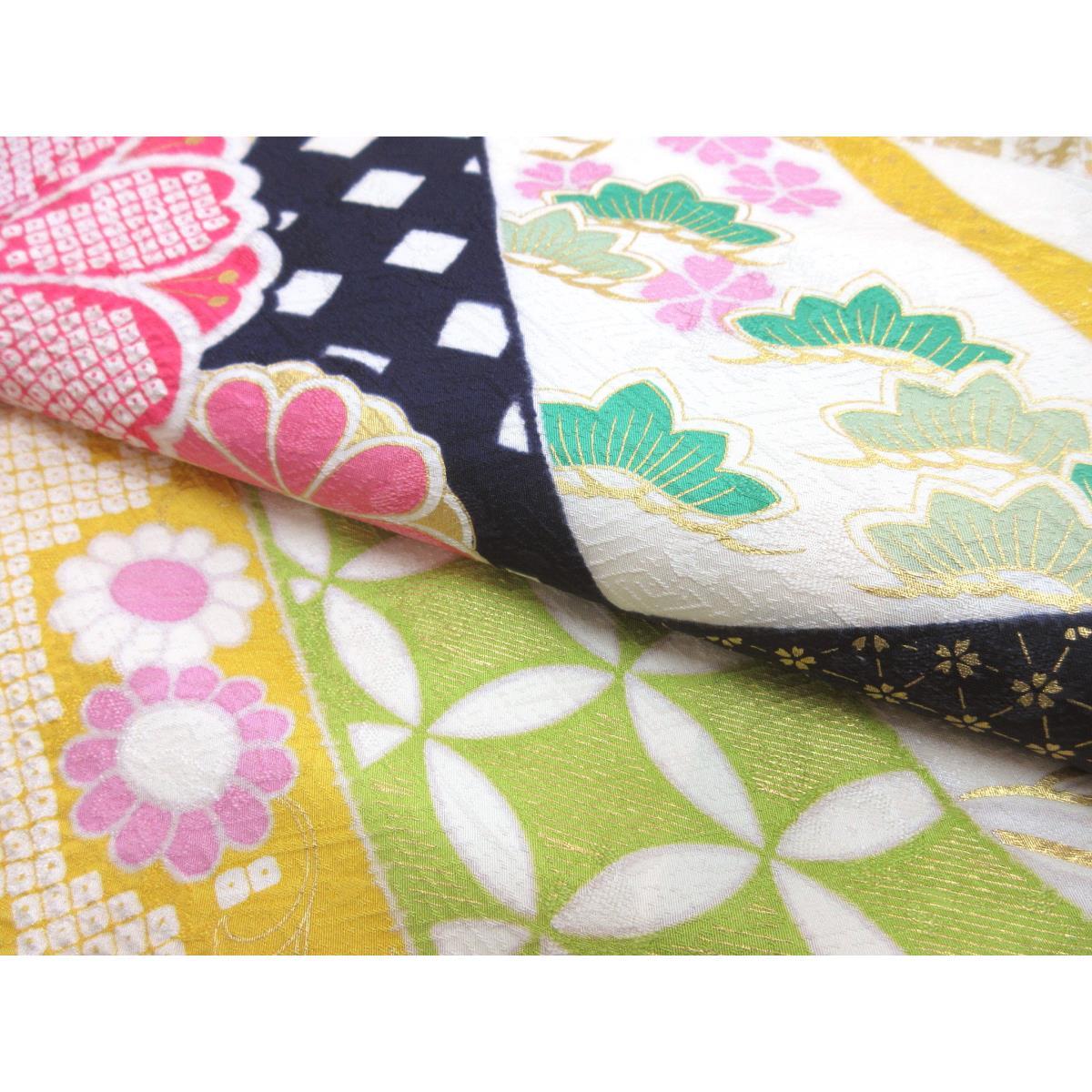 【新品】振袖　滝泰　友禅金彩加工　刺繍入り
