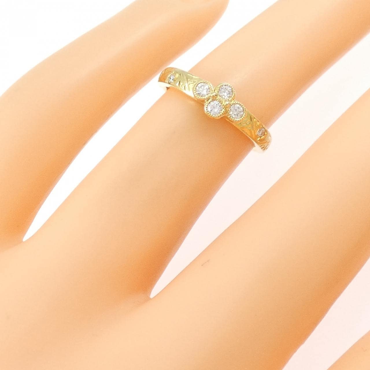 K18YG ダイヤモンド リング 0.12CT