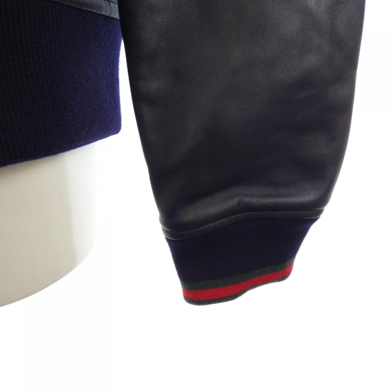 グッチ GUCCI ウェブストライプ レザーボンバージャケット 793726 XNA3M レザージャケット